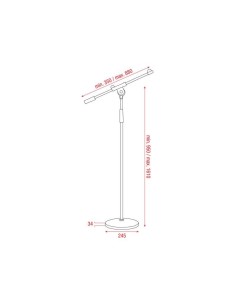 DAP-Audio Mic. Stand 160 cm Chrome 2