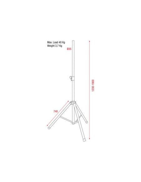 DAP SPEAKER STAND PRO 38-41MM