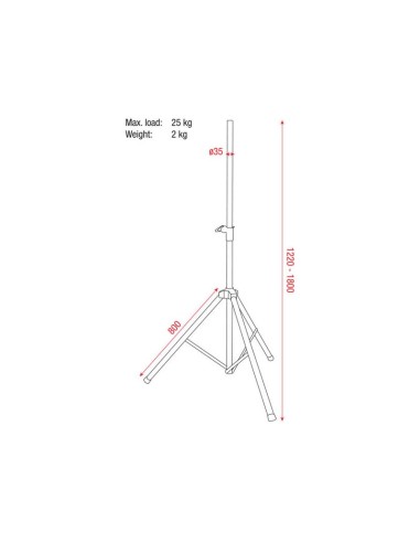 DAP SPEAKER STAND 35-38 MM