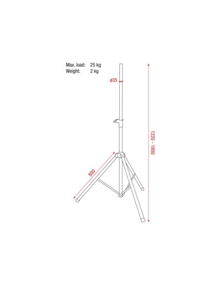 DAP SPEAKER STAND 35-38 MM