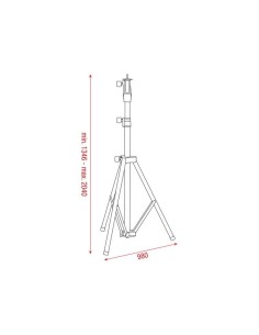 SHOWTEC FOLLOWSPOT STAND 1346 à 2040 mm 2