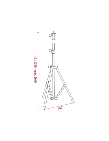 SHOWTEC FOLLOWSPOT STAND 1346 à 2040 mm