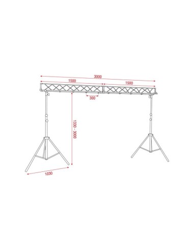 SHOWTEC Light Bridge Set Mammoth Stands