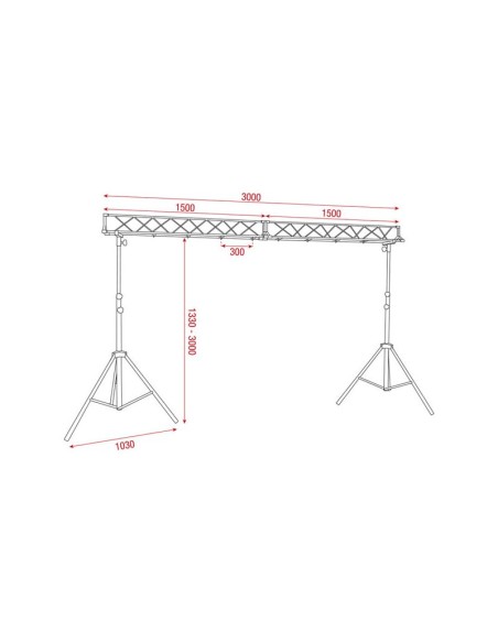 SHOWTEC Light Bridge Set Mammoth Stands