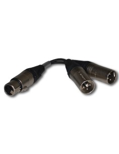 Câble micro 2x XLR M/1x XLR F 20cm