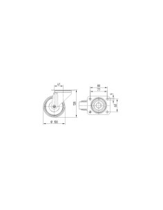 Roulette 100mm Tente 160Kg 2