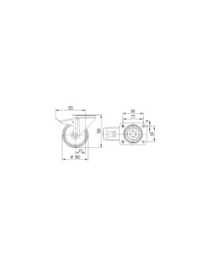 Roulette Freinée 100mm Tente 160Kg 2