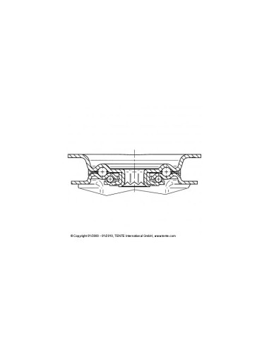 Roulette Freinée 100mm Tente 160Kg