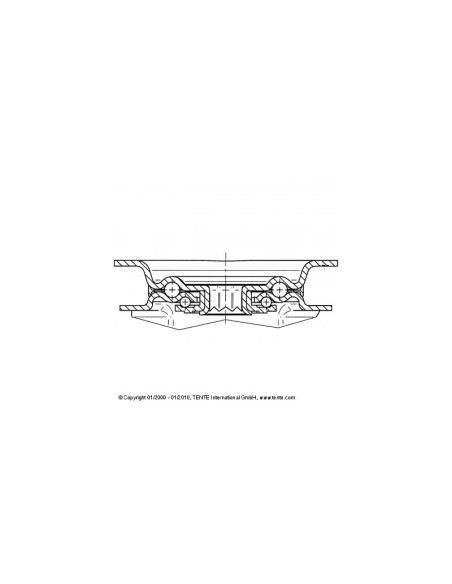 Roulette Freinée 100mm Tente 160Kg
