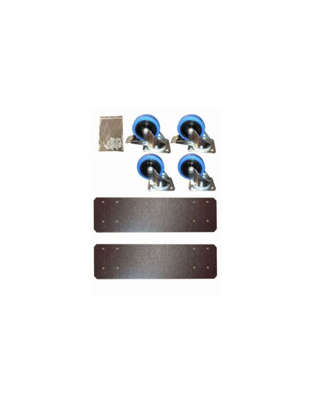 Kit 4 Roues Tente 100mm (2 freins) pour malle 60cm