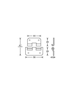 Grande charnière dégondable zinc 2