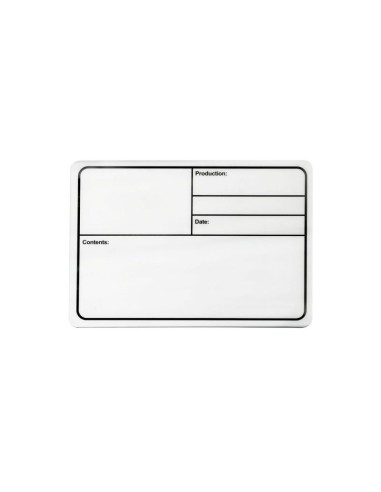 Plaque Signalétique magnétique plastique blanc 177x127mm